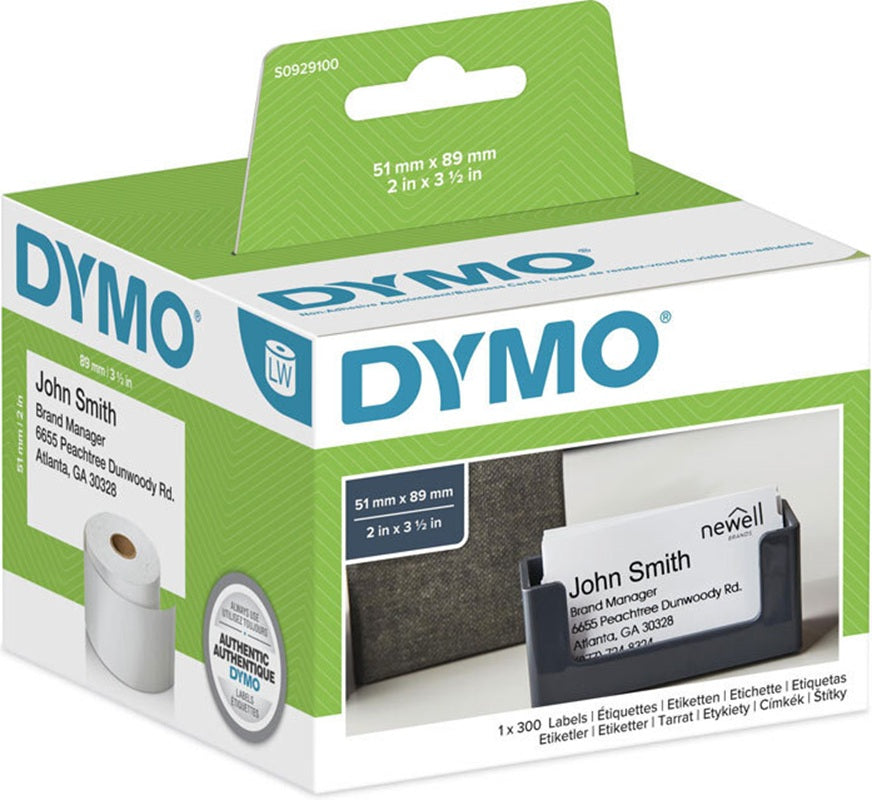 Dymo SD30374 Non-Adhesive White Name Badge S0929100 300 labels/rol