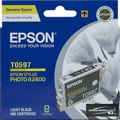 Epson T0597 C13T059790 Light Black Genuine Ink Cartridge 450 Prints
