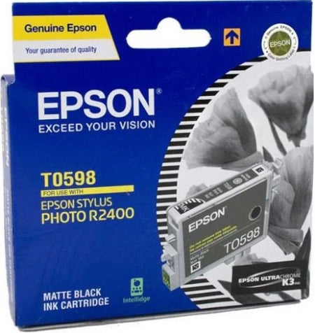 Epson T0598 C13T059890 Matte Black Genuine Ink Cartridge 450 Prints
