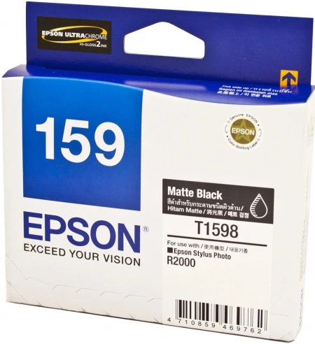 Epson T1598 C13T159890 Matte Black Genuine Ink Cartridge 2,000 Prints