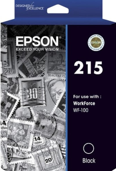 Epson 215 C13T215192 Black Genuine Ink Cartridge 250 Prints