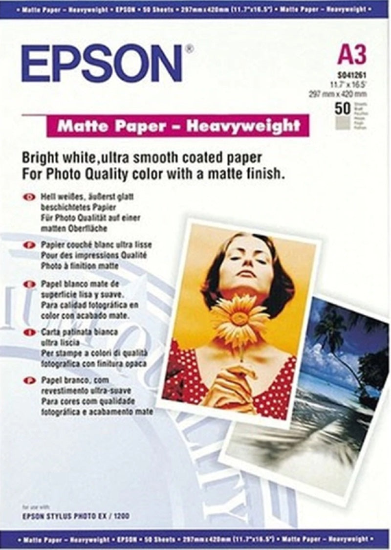 Epson A3 S041261 Matte Heavyweight Paper 50 Sheets/Pack