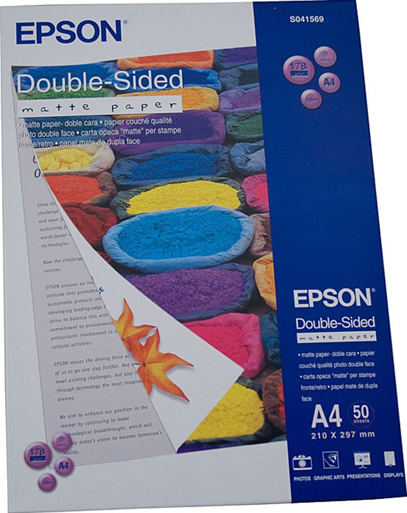 Epson A4 S041569/70 Double Sided Matte Paper 50 Sheets/Pack