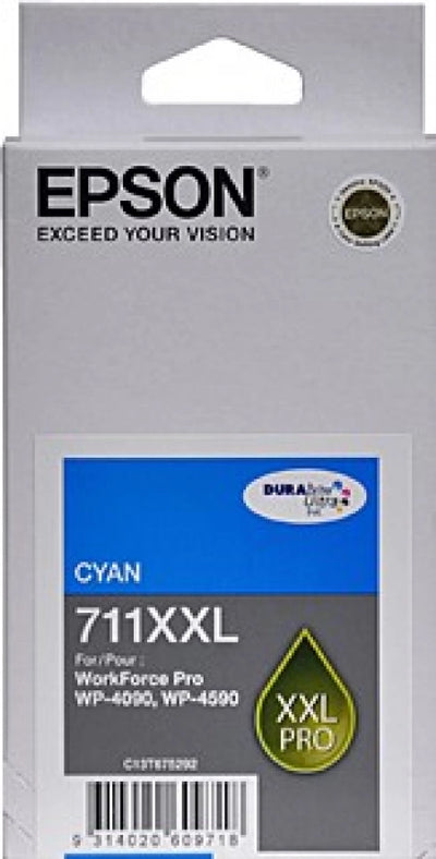 Epson 711XXL C13T675292 Cyan Genuine Ink Cartridge 3,400 Prints (Discontinued)