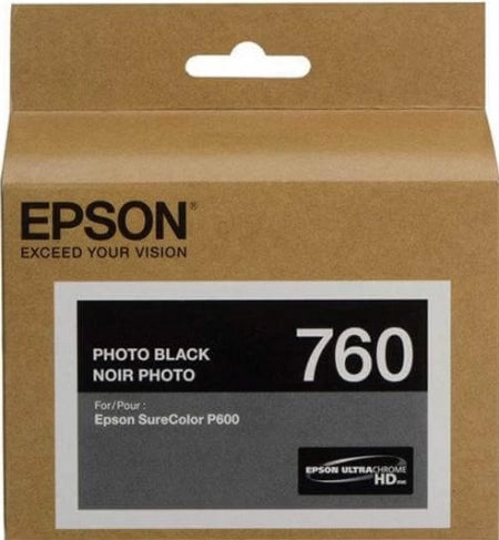 Epson 760 C13T760100 Photo Black Genuine Ink Cartridge 180 Prints