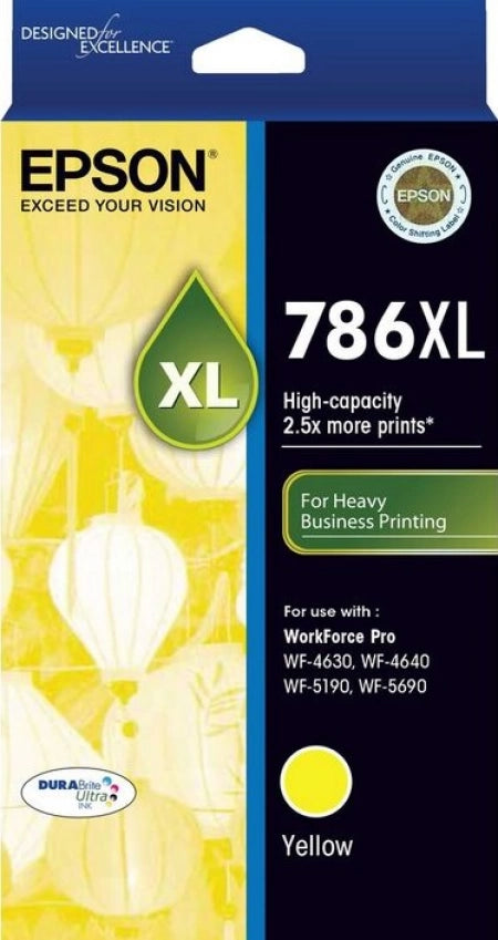 Epson 786XL C13T787492 Yellow Genuine Ink Cartridge 2,000 Prints