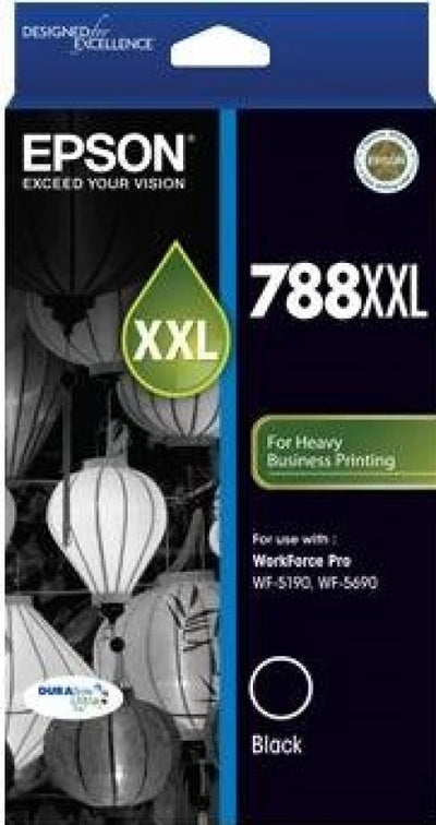 Epson 788XXL C13T788192 Black Genuine Ink Cartridge 4,000 Prints