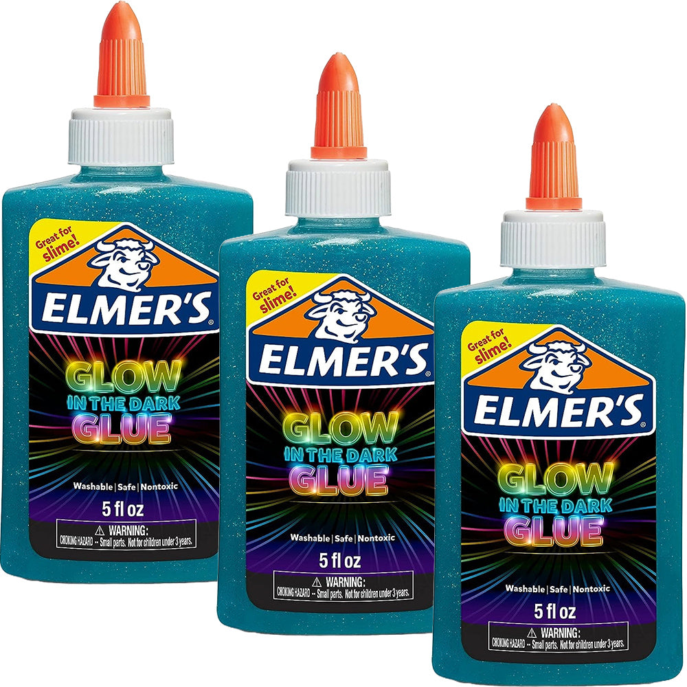 Elmer's Glow in the Dark Liquid Glue 147ml Blue Box of 3