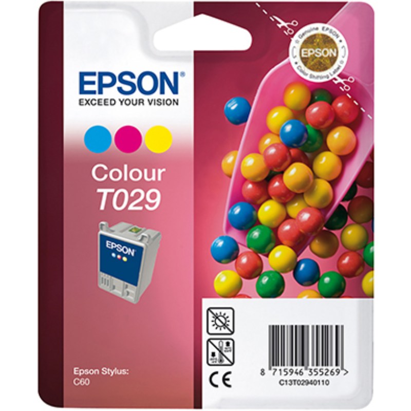 Epson T029 C13T029091 CMY Ink Cartridge 300 Print