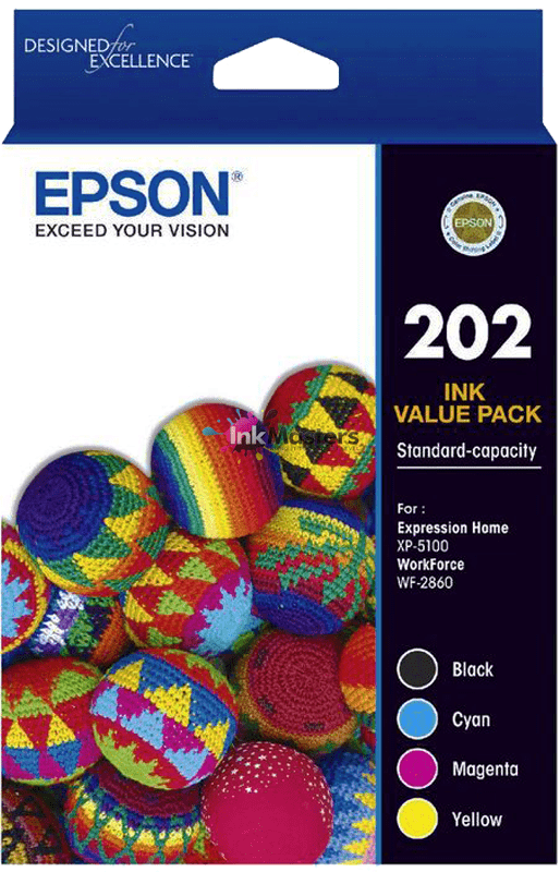 Epson 202 C13T02N692 CMYK 4 Ink Genuine Ink Cartridge
