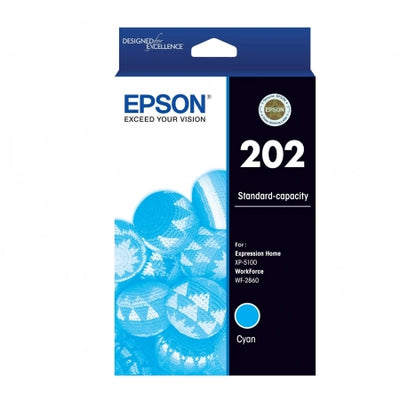 Epson 202 C13T02N292 Cyan Genuine Ink Cartridge 165 Prints