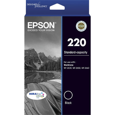 Epson 220 C13T293192 Black Genuine Ink Cartridge 165 Print