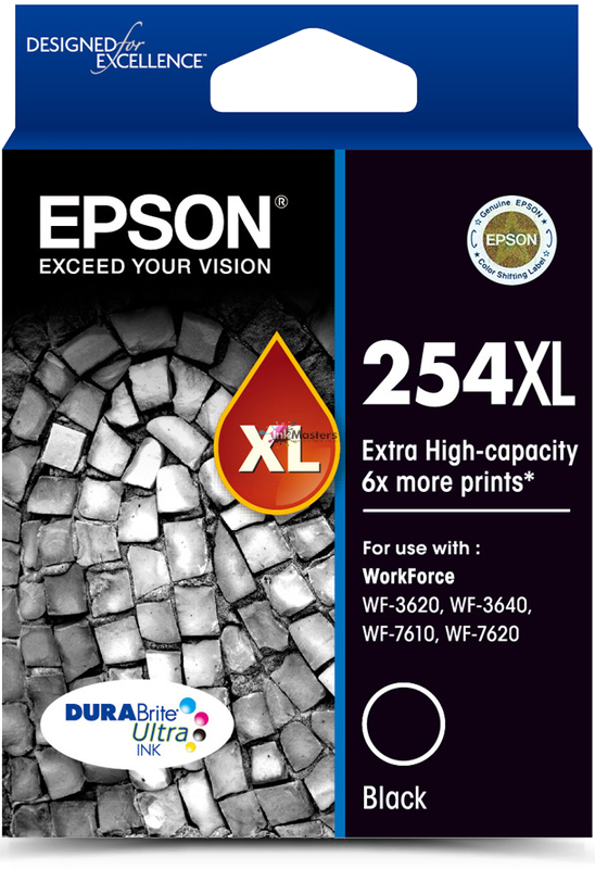 Epson 254XL C13T277192 Black Genuine Ink Cartridge 2,200 Print