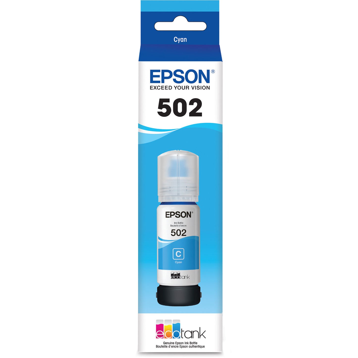Genuine Epson T502 Cyan EcoTank Ink Bottle C13T03K292 6,000 Print