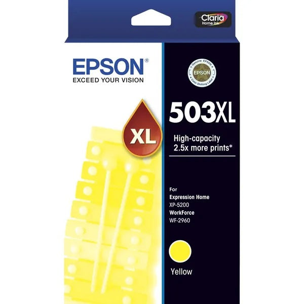 Genuine Epson 503XL Yellow High Capacity Ink Cartridge 470 Print