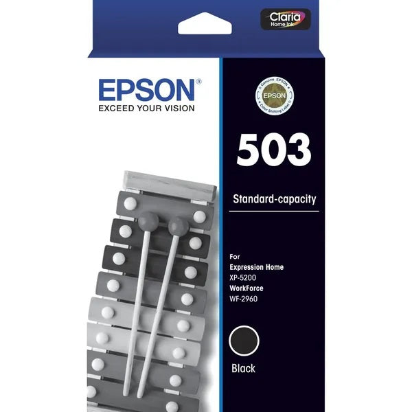 Genuine Epson 503 Black Ink Cartridge 210 Print