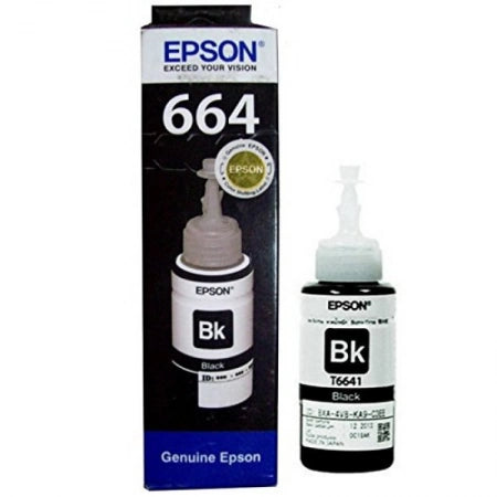 Epson T664 C13T664192 Black Genuine EcoTank Ink Bottle 4,500 Prints