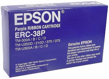 Genuine Epson TM-U220 ERC-38P Purple Ribbon Cartridge