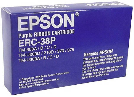 Genuine Epson TM-U220 ERC-38P Purple Ribbon Cartridge
