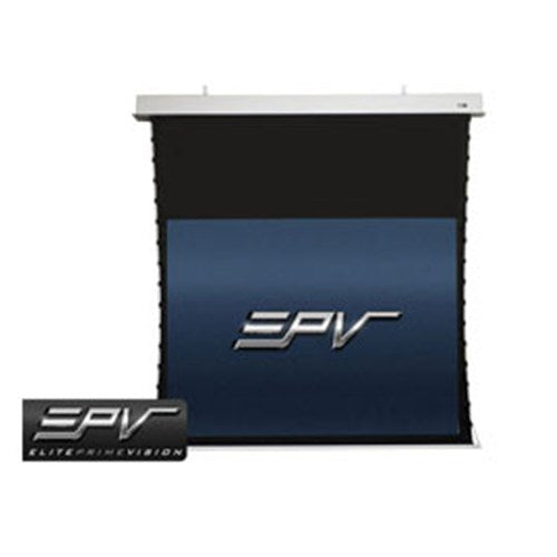 100" MOTORISED 4:3 PROJECTOR SCREEN WITH LONG LEADER TENSIONED AERIE TENSION