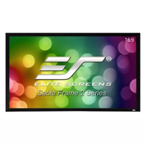 120" FIXED FRAME 16:9 SABLE FR AME PROJECTOR SCREEN 6CM BLACK VELVET BORDER