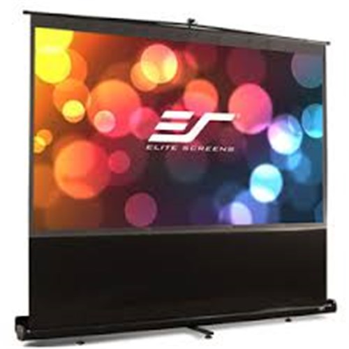 123" PORTABLE 16:10 PULL-UP PROJECTOR SCREEN FLOOR PULL UP SWIVEL LEGS EZCINEMA