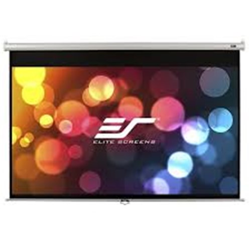 120" 16:9 PULL DOWN SCREEN MANUAL WALL / CEILING MOUNT WHITE CASING