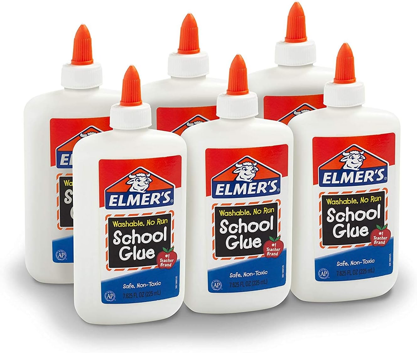 Elmers Liquid School Glue, Washable, 225ml Box of 6