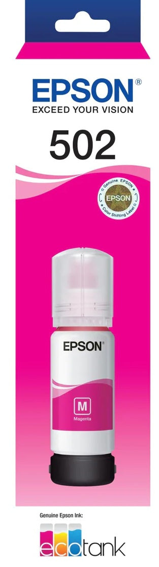 Genuine Epson T502 Magenta EcoTank Ink Bottle C13T03K392 6,000 Print