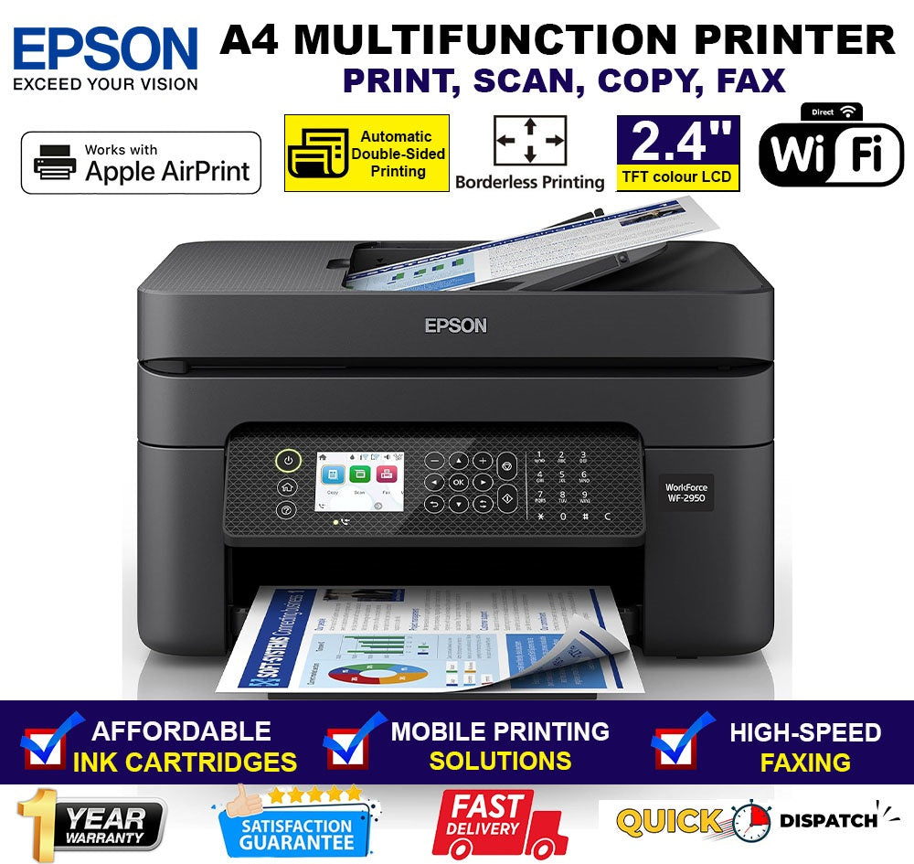 Epson WorkForce WF-2950 Inkjet A4 Multifunction Printer