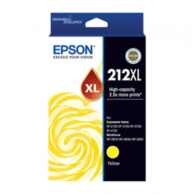 Genuine Epson 212XL C13T02X492 Yellow Ink Cartridge 350 Prints