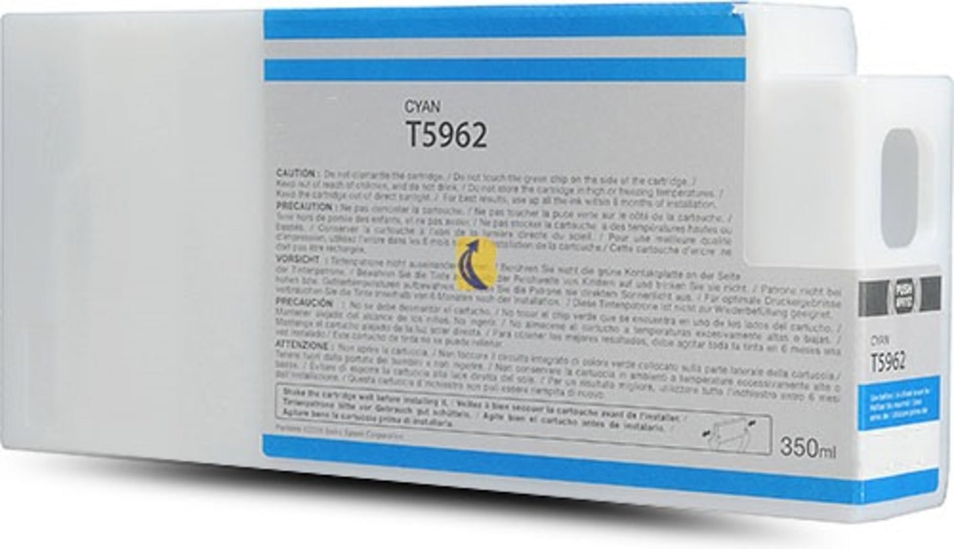 Epson 350ml UltraChrome T5962 Cyan Generic Ink Cartridge C13T596200