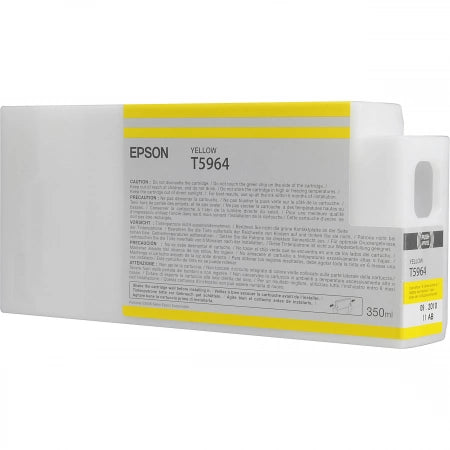 Genuine Epson 350ml UltraChrome T5964 Yellow Ink Cartridge C13T596400 PRO 7700 9900
