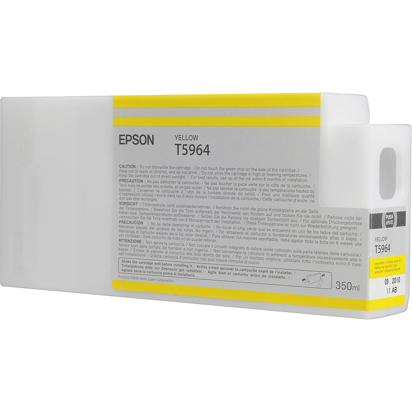 Genuine Epson 350ml UltraChrome T5964 Yellow Ink Cartridge C13T596400 PRO 7700 9900