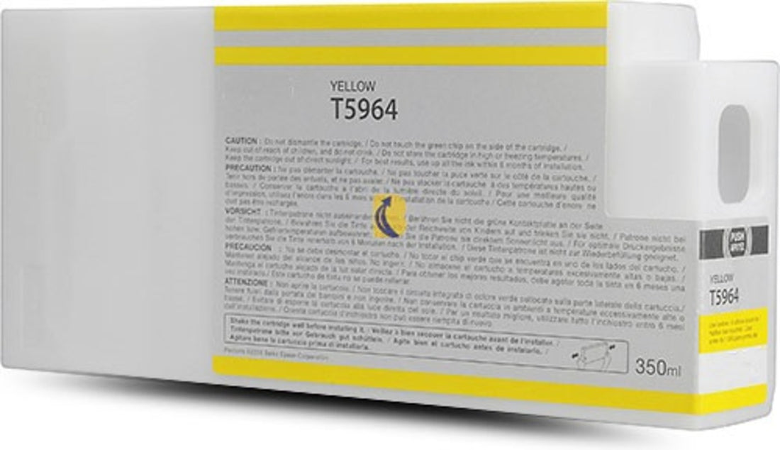 Epson 350ml UltraChrome T5964 Yellow Generic Ink Cartridge C13T596400