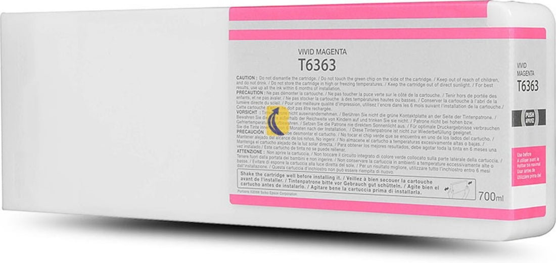 Epson 700ml UltraChrome T6363 Vivid Magenta Generic Ink Cartridge