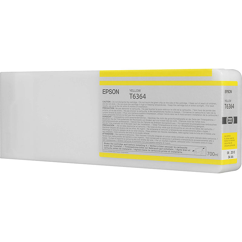 Genuine Epson 700ml UltraChrome T6364 Yellow Ink PRO 7700 9900
