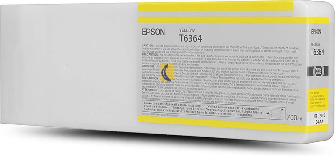 Epson 700ml UltraChrome T6364 Yellow Generic Ink Cartridge
