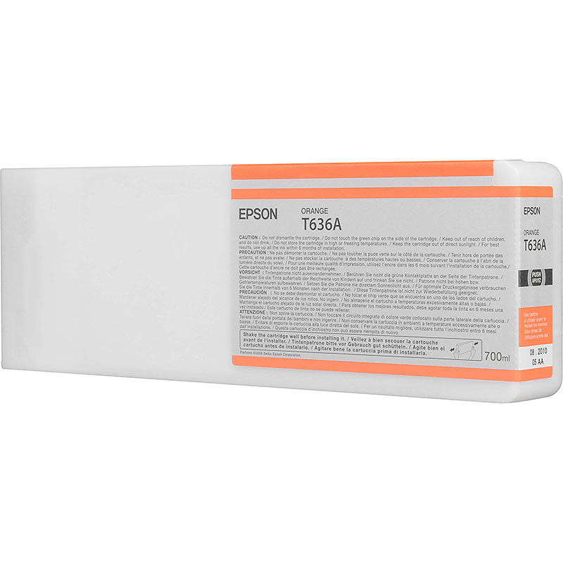 Genuine Epson 700ml UltraChrome T636A Orange Ink PRO 7700 9900