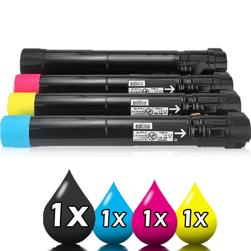 4 Pack Fuji Xerox Compatible Toners CT201370-CT201373 1BK,1C,1M,1Y
