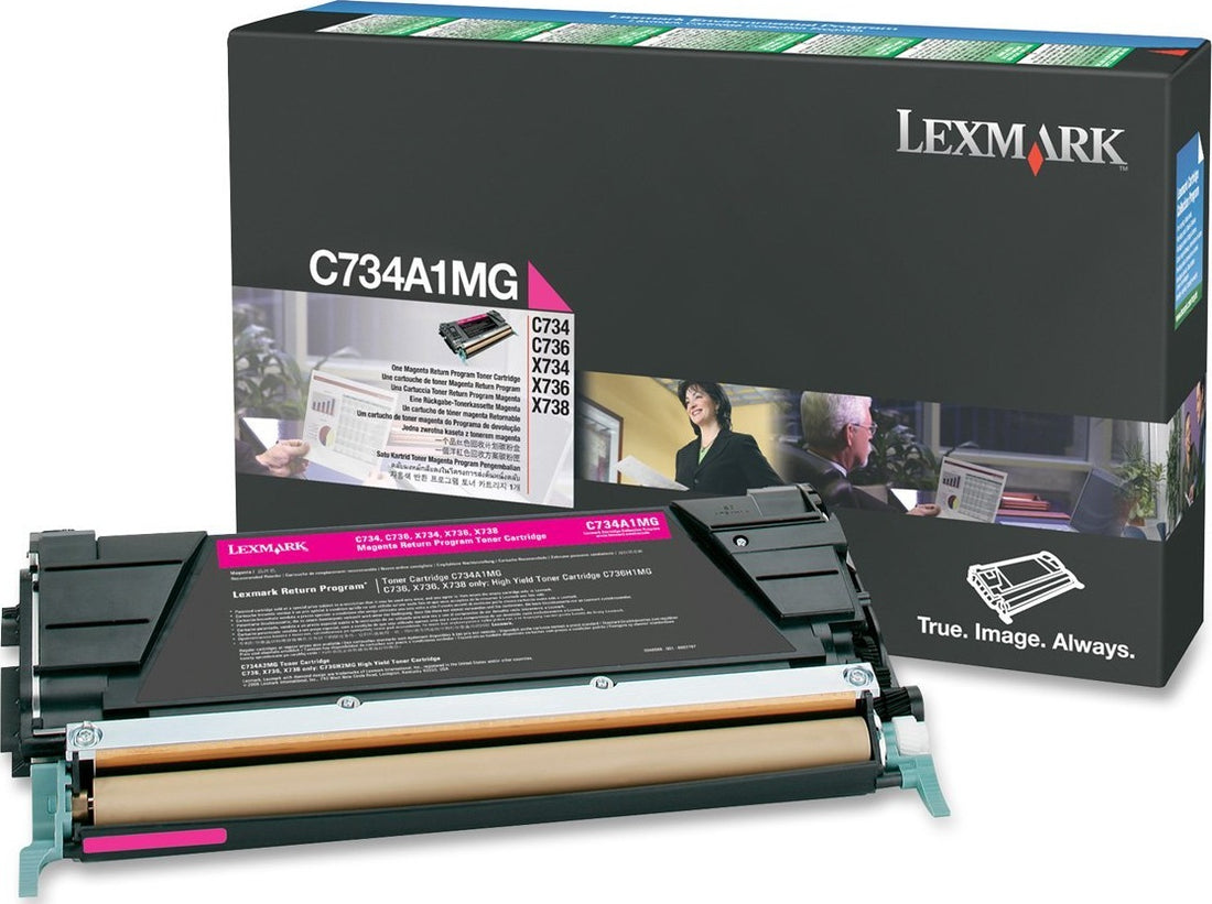 Genuine Lexmark C734A1MG Magenta Toner Cartridge 6K Print Yield