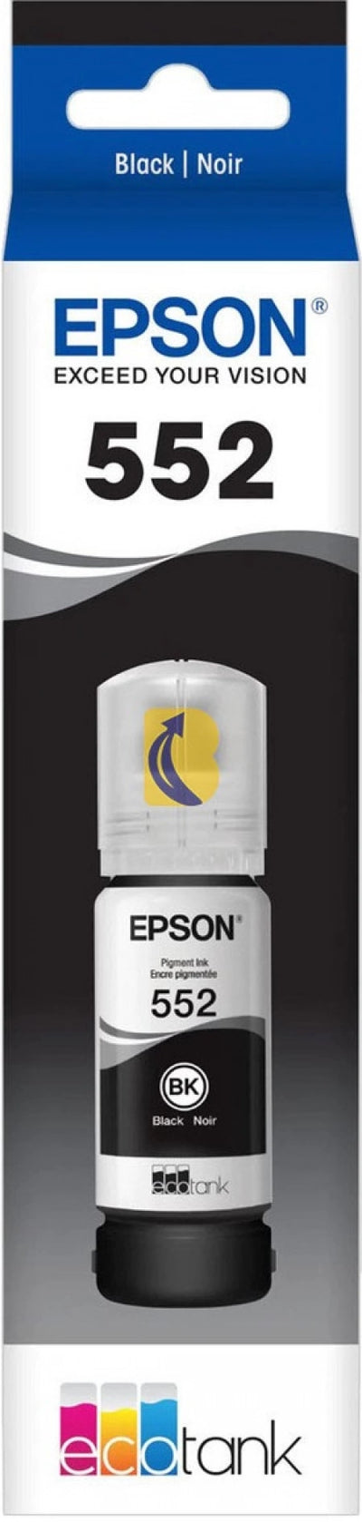 Genuine Epson T552 Pigment Black EcoTank Ink Bottle 6,700 Prints