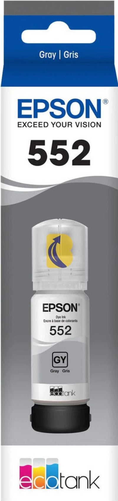 Genuine Epson T552 Grey EcoTank Ink Bottle 6,200 Prints