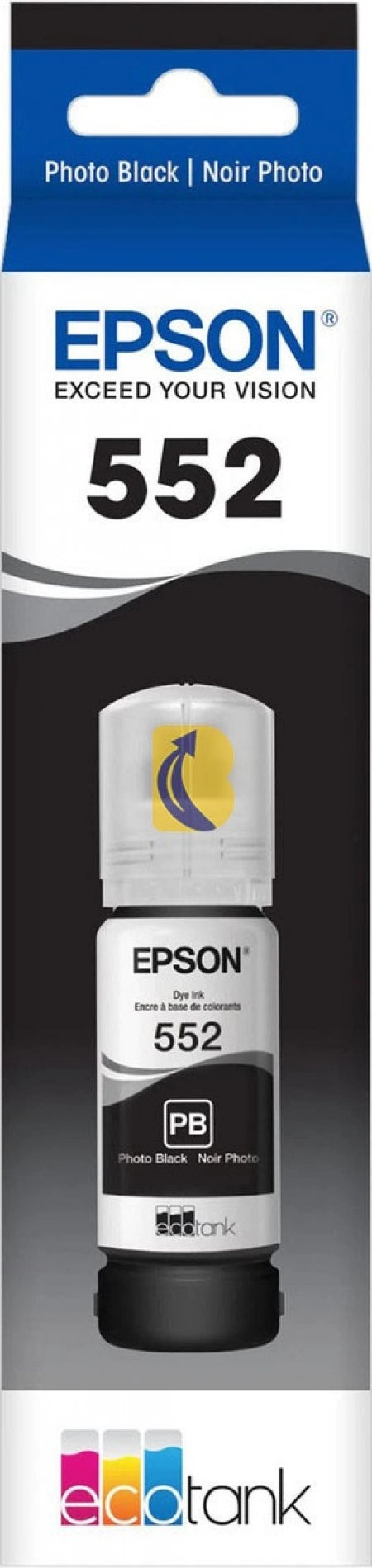 Genuine Epson T552 Photo Black EcoTank Ink Bottle 6,200 Prints