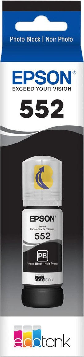 Genuine Epson T552 Photo Black EcoTank Ink Bottle 6,200 Print
