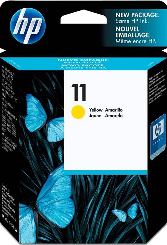 Genuine HP 11 C4838A Yellow Ink Cartridge 1,830 Print