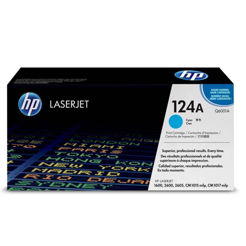 Genuine HP 124A Q6001A Cyan Genuine Toner Cartridge 2000 Print