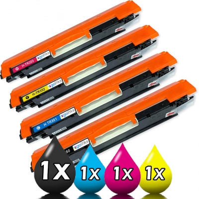 4 Pack HP 130A Toner Cartridges CF350A-CF353A Compatible 1BK,1C,1M,1Y
