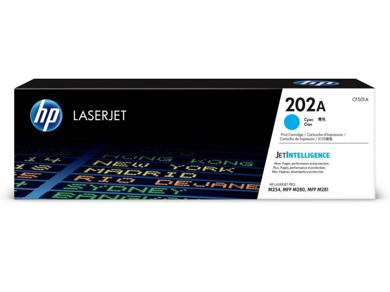 Genuine HP 202A CF501A Cyan Toner Cartridge 1,300 Page