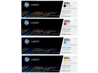 Genuine 4 Pack HP 202X Toner Cartridges 1BK,1C,1M,1Y (CF500X-CCF502X)